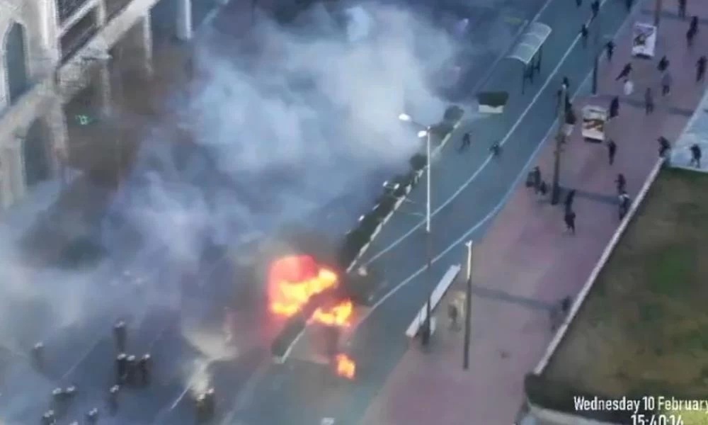 Το βίντεο από drone της ΕΛΑΣ για τα χθεσινά επεισόδια στο πανεκπαιδευτικό συλλαλητήριο